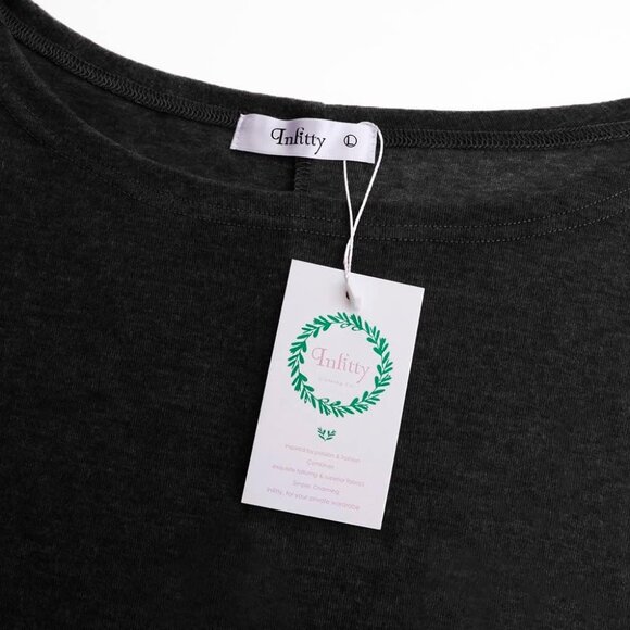 Women's Off Shoulder Knit Top Oversized Batwing Sleeve Casual Tunic - Picture 5 of 5